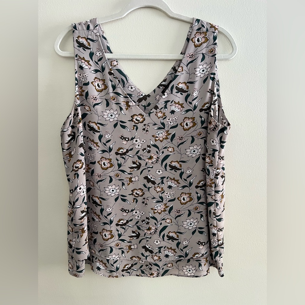 Ann Taylor Factory Floral Sleeveless Blouse